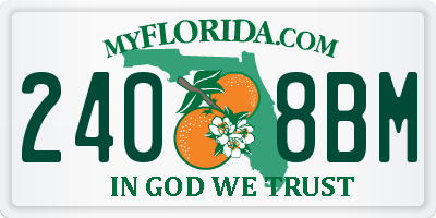 FL license plate 2408BM