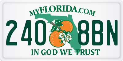 FL license plate 2408BN