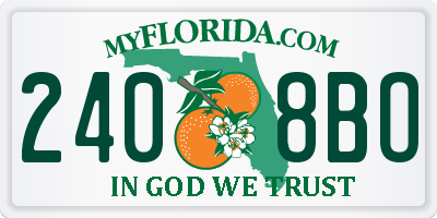 FL license plate 2408BO