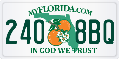 FL license plate 2408BQ