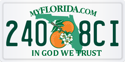FL license plate 2408CI