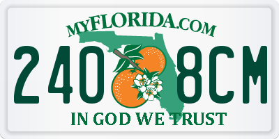 FL license plate 2408CM