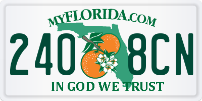 FL license plate 2408CN