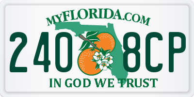 FL license plate 2408CP