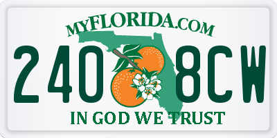 FL license plate 2408CW