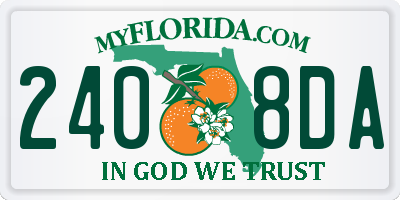 FL license plate 2408DA