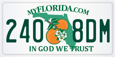 FL license plate 2408DM