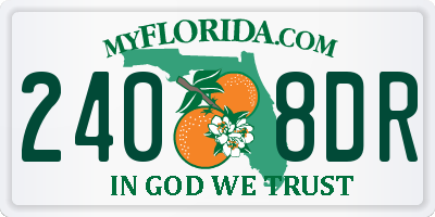FL license plate 2408DR
