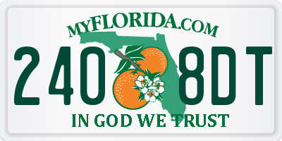 FL license plate 2408DT