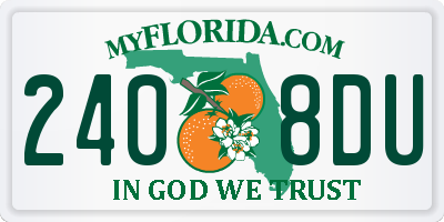 FL license plate 2408DU