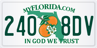 FL license plate 2408DV