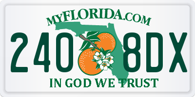 FL license plate 2408DX