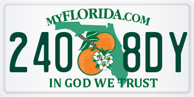 FL license plate 2408DY
