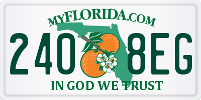 FL license plate 2408EG