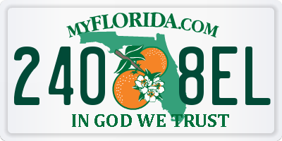 FL license plate 2408EL