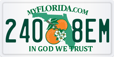 FL license plate 2408EM