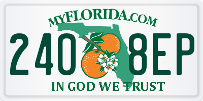 FL license plate 2408EP