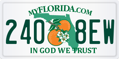 FL license plate 2408EW