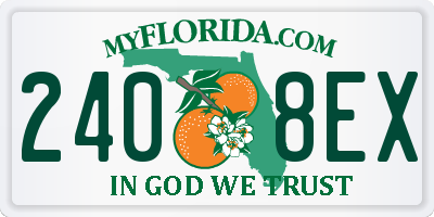 FL license plate 2408EX
