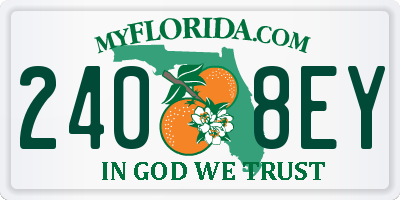 FL license plate 2408EY