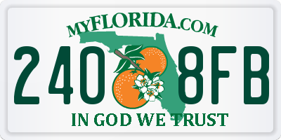 FL license plate 2408FB