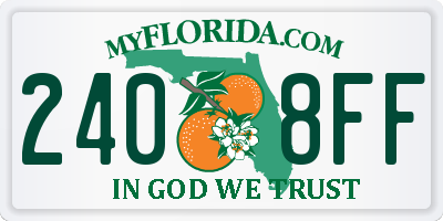 FL license plate 2408FF