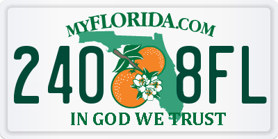 FL license plate 2408FL