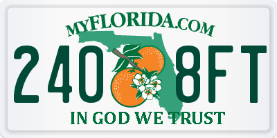 FL license plate 2408FT