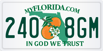 FL license plate 2408GM