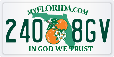 FL license plate 2408GV