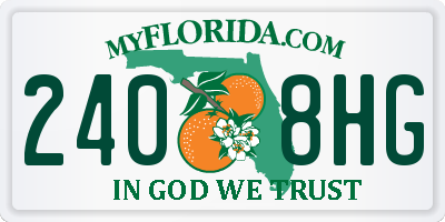 FL license plate 2408HG