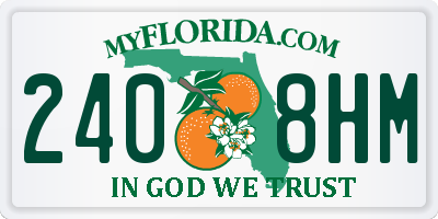 FL license plate 2408HM