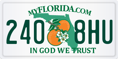 FL license plate 2408HU