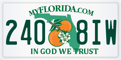 FL license plate 2408IW