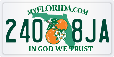 FL license plate 2408JA