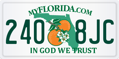 FL license plate 2408JC