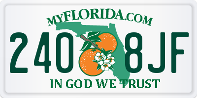FL license plate 2408JF