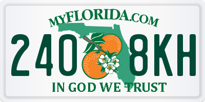 FL license plate 2408KH