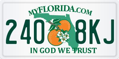 FL license plate 2408KJ