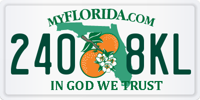 FL license plate 2408KL