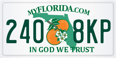 FL license plate 2408KP