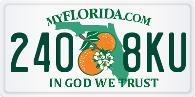 FL license plate 2408KU