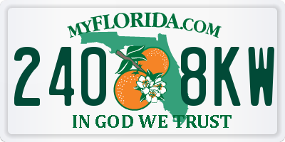 FL license plate 2408KW