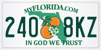 FL license plate 2408KZ