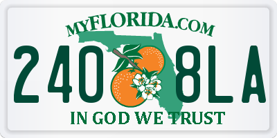 FL license plate 2408LA
