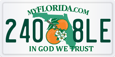 FL license plate 2408LE
