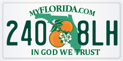 FL license plate 2408LH