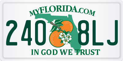 FL license plate 2408LJ