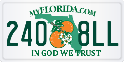 FL license plate 2408LL