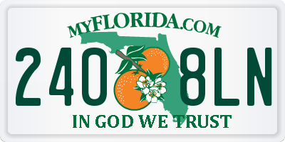 FL license plate 2408LN